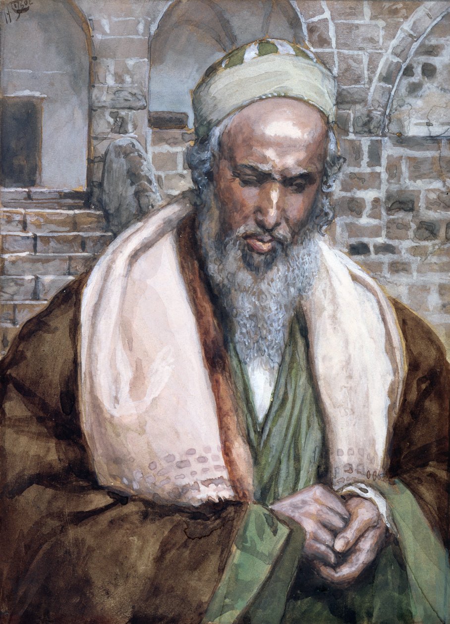 Svatý Lukáš, ilustrace pro The Life of Christ, c.1884-96 (wc & kvaš na kartonu) od James Jacques Joseph Tissot