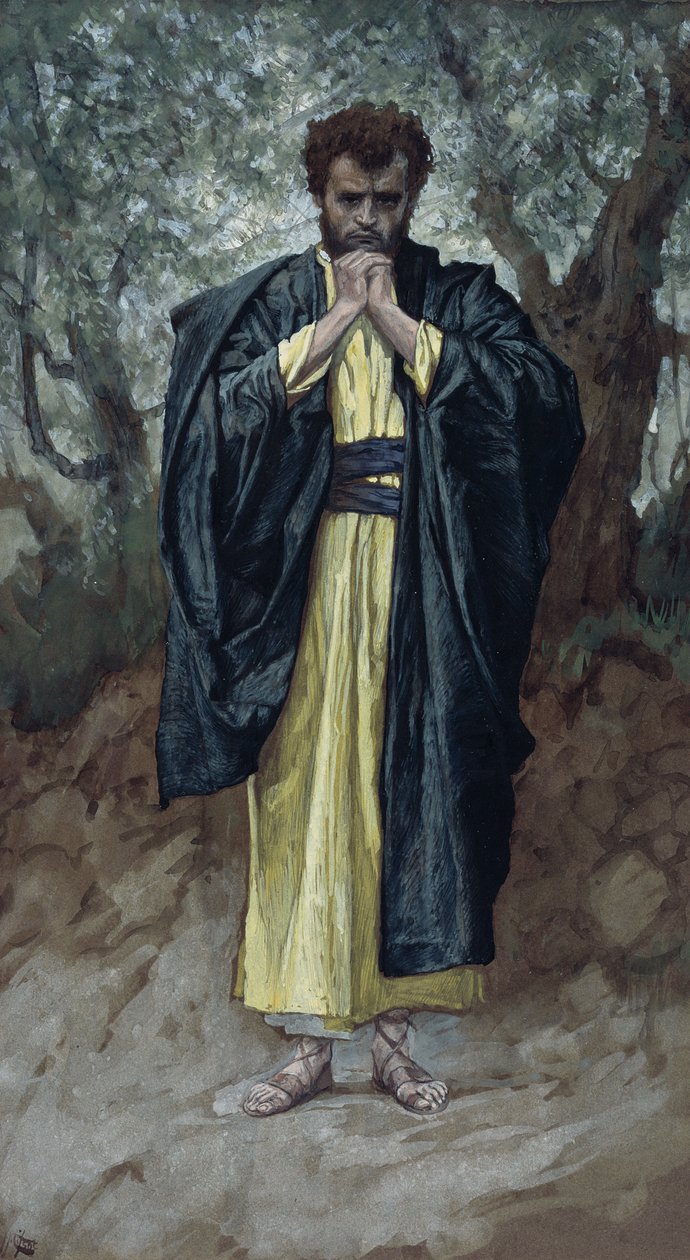 Svatý Matouš, ilustrace pro The Life of Christ, c.1886-94 (wc & kvaš na kartonu) od James Jacques Joseph Tissot