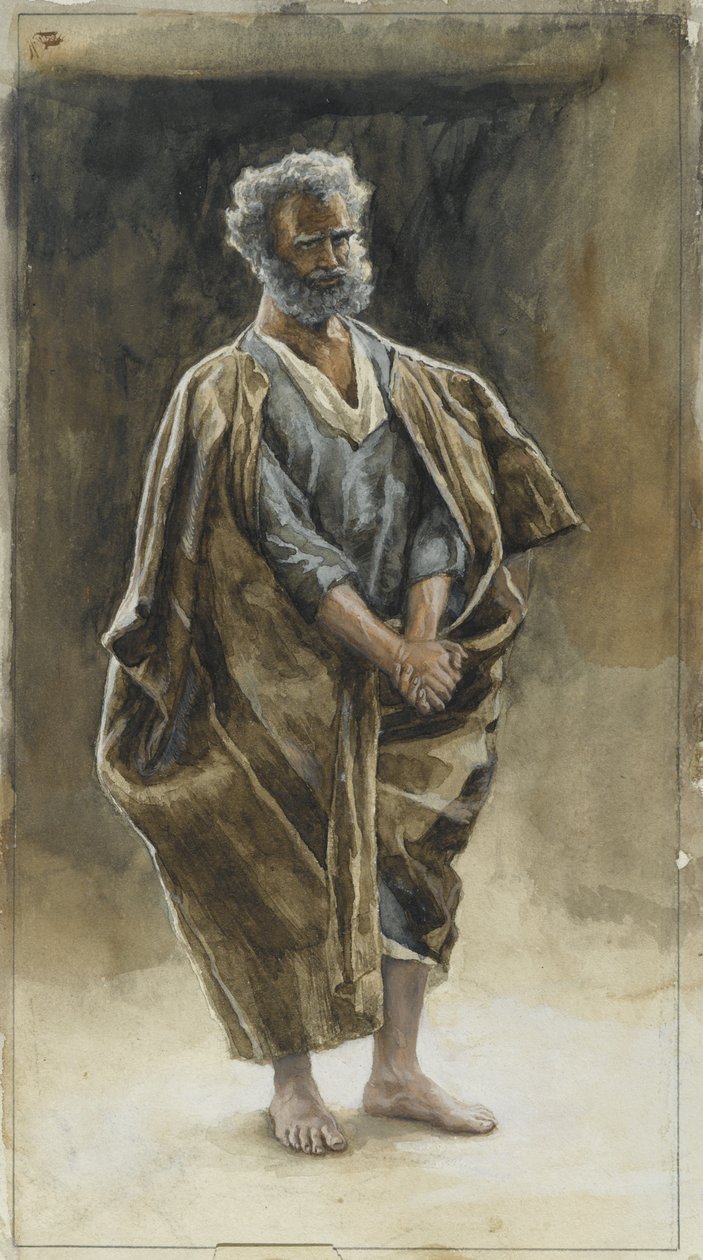 Svatý Petr, ilustrace ze Života našeho Pána Ježíše Krista, 1886-94 (wc přes grafit na papíře) od James Jacques Joseph Tissot