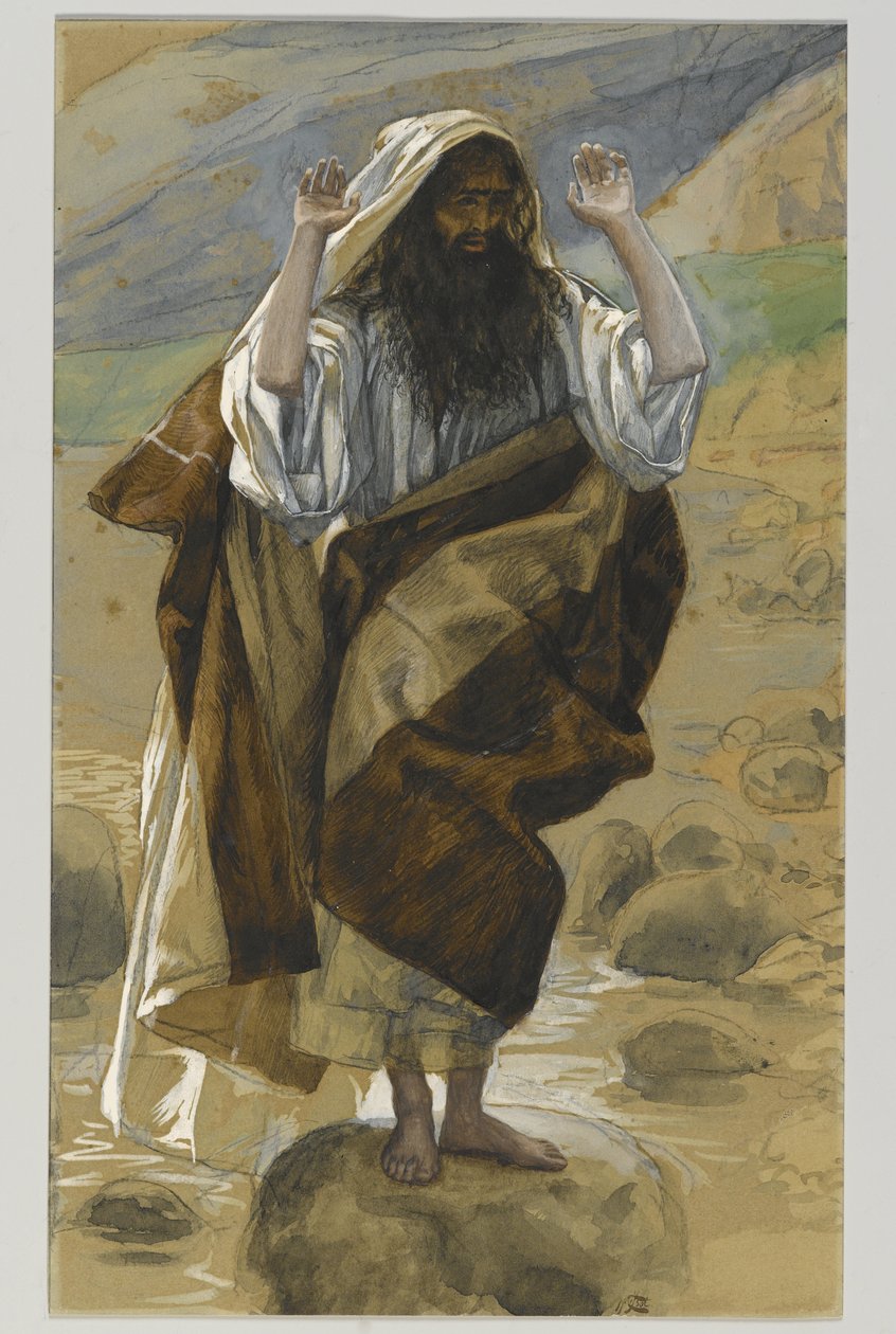Svatý Tadeáš, ilustrace ze Života našeho Pána Ježíše Krista (wc přes grafit na papíře) od James Jacques Joseph Tissot