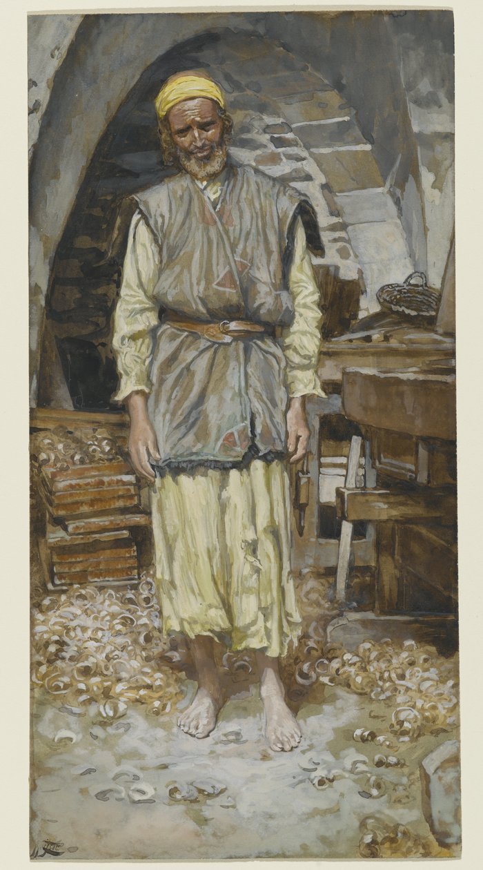 St. Joseph, ilustrace pro The Life of Christ, c.1886-94 (wc na papíře) od James Jacques Joseph Tissot