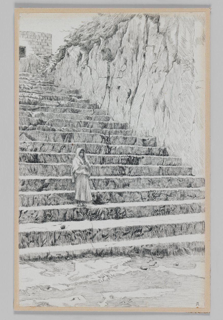 Kroky vedoucí k hrobkám proroků, ilustrace ze Života našeho Pána Ježíše Krista od James Jacques Joseph Tissot
