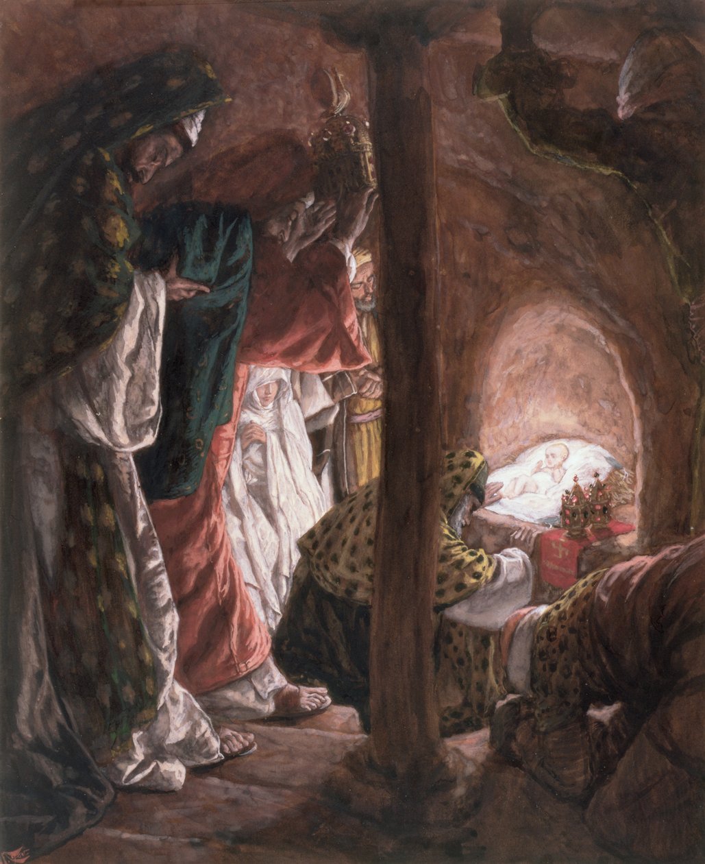 Klanění mudrců, ilustrace pro Život Krista, c.1886-94 od James Jacques Joseph Tissot