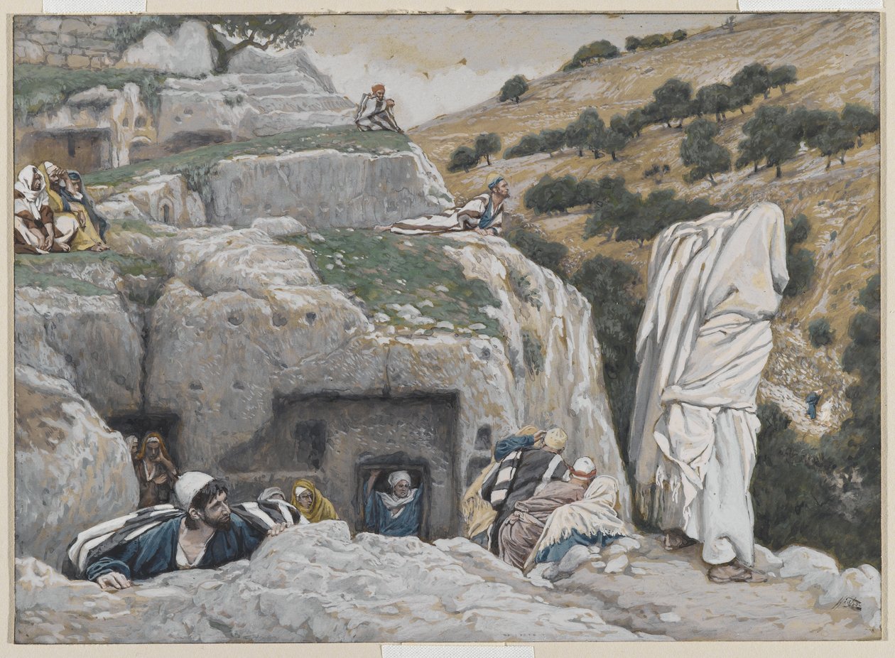 Úkryt apoštolů, ilustrace ze Života našeho Pána Ježíše Krista, 1886-94 (wc přes grafit na papíře) od James Jacques Joseph Tissot