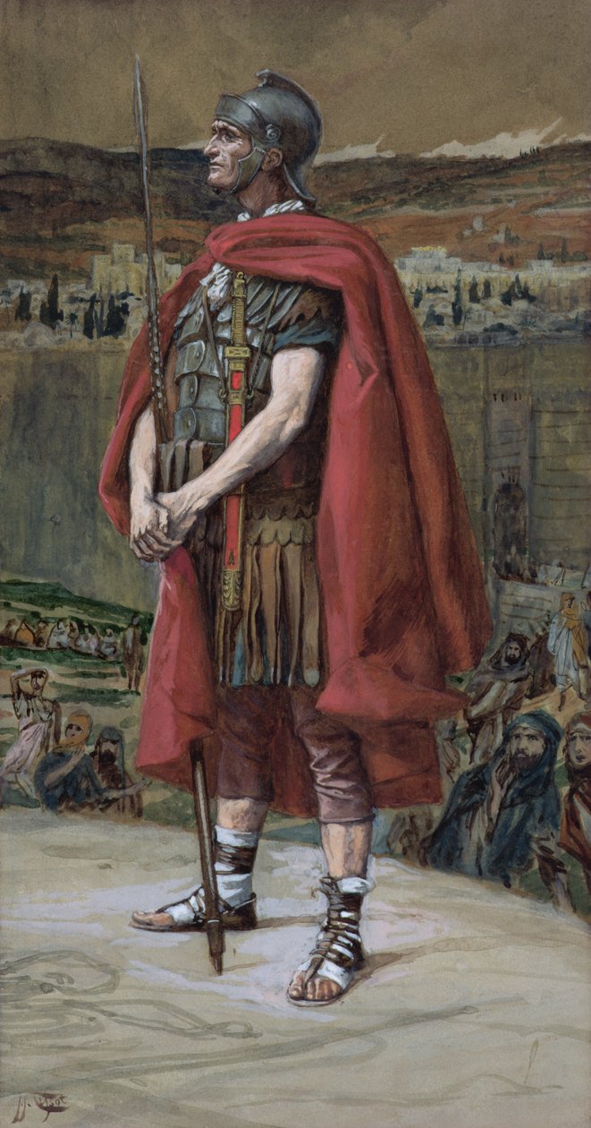 Centurion, ilustrace pro The Life of Christ, c.1886-94 (wc & kvaš na kartonu) od James Jacques Joseph Tissot