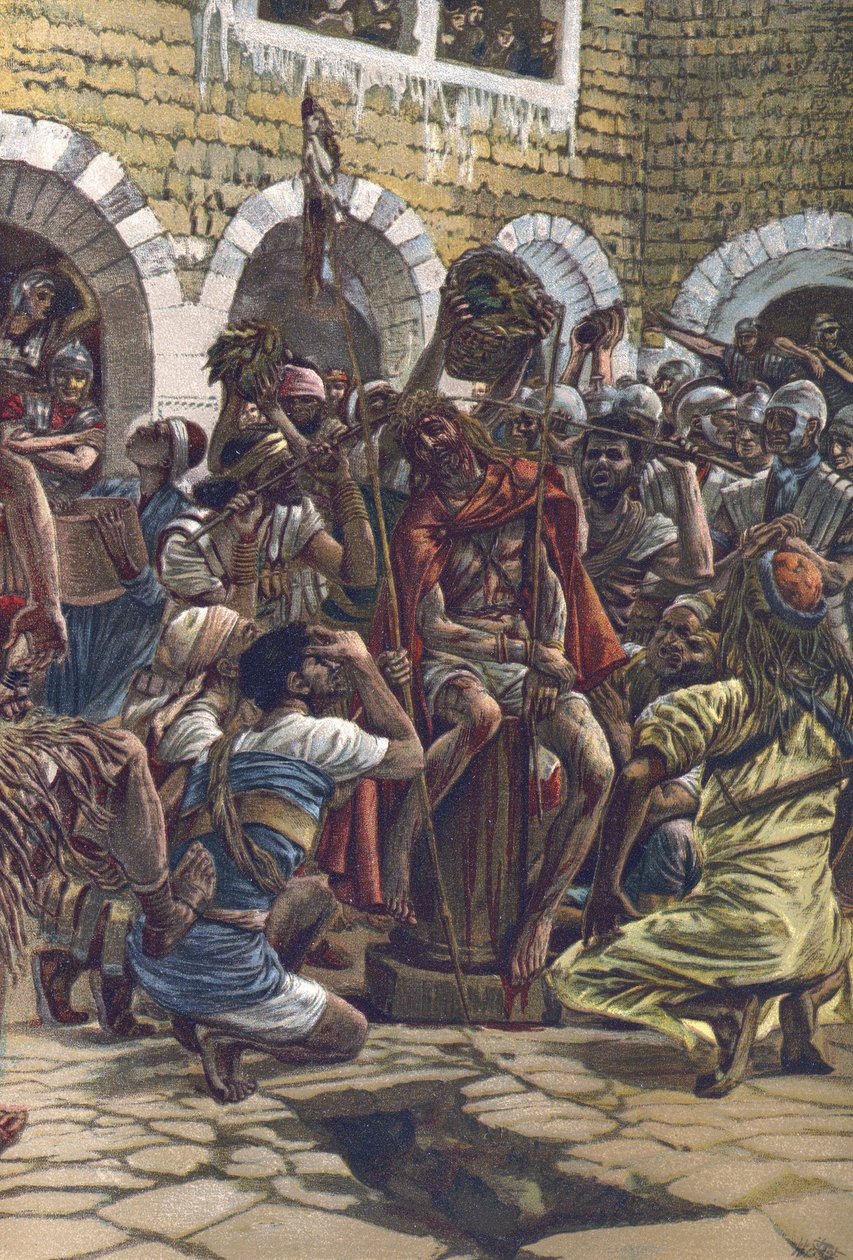 Trnová koruna – ze „Života našeho Pána Ježíše Krista“ – 1899 od Jamese Tissota – La vie de notre seigneur Jesus Christ, od Jacquese Josepha (Jacques Joseph) Tissot dit James Tissot (1836-1902) od James Jacques Joseph Tissot