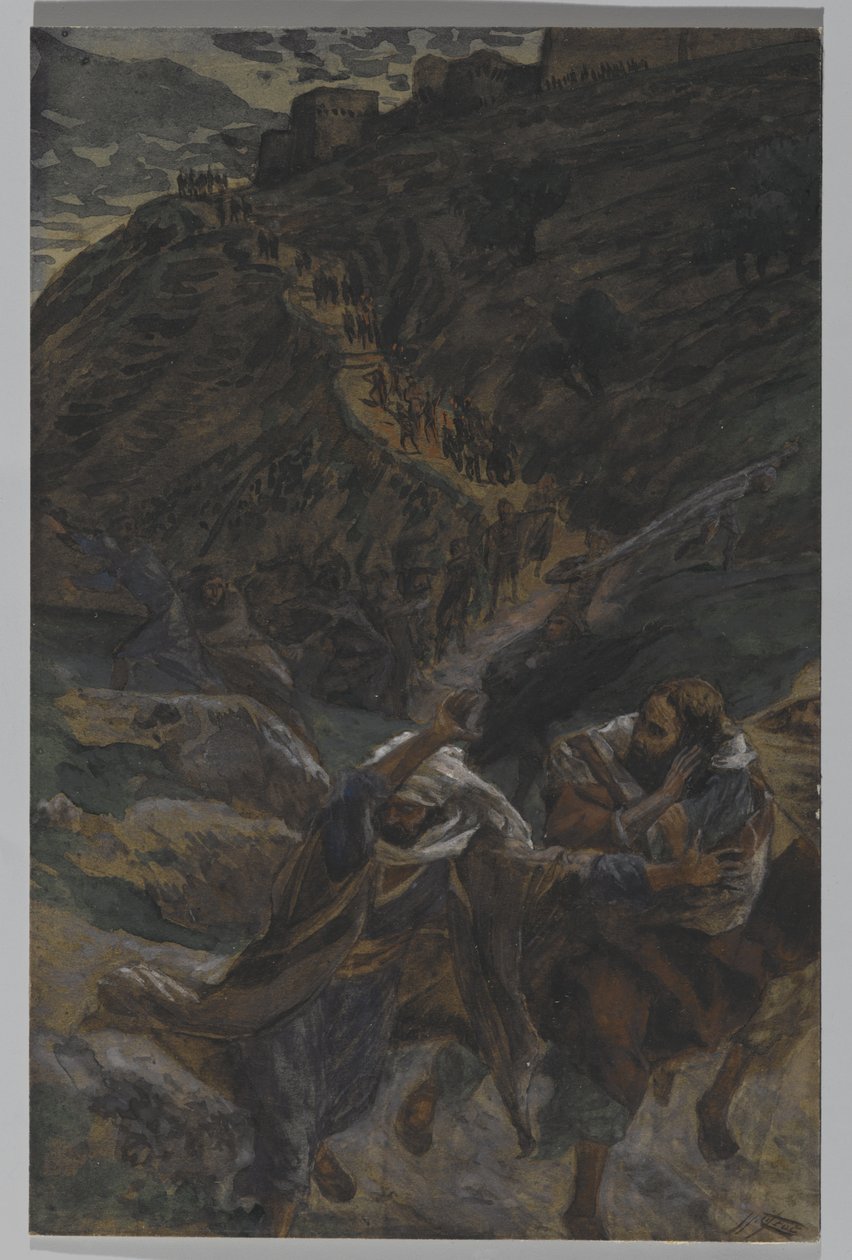 Let apoštolů, ilustrace ze Života našeho Pána Ježíše Krista, 1886-94 (wc přes grafit na papíře) od James Jacques Joseph Tissot