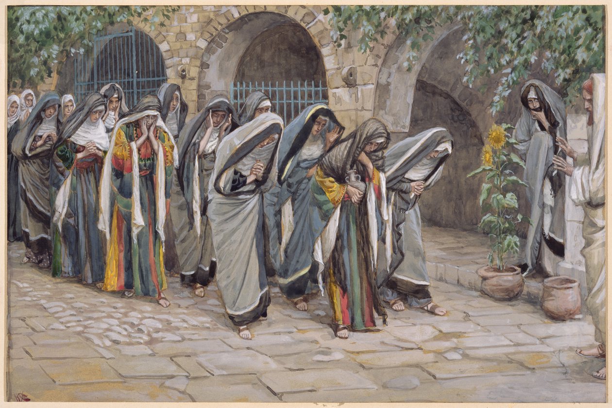 Svaté ženy, ilustrace pro The Life of Christ, c.1886-94 (wc & kvaš na kartonu) od James Jacques Joseph Tissot