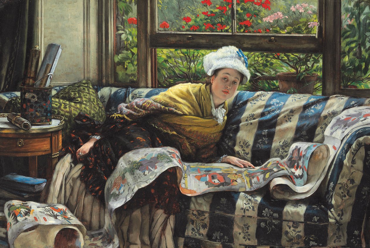 Japonský svitek od James Jacques Joseph Tissot