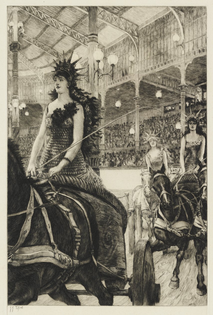 Dámy z vozů, 1885 od James Jacques Joseph Tissot