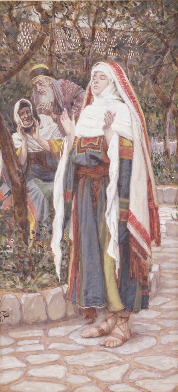 The Magnificat, ilustrace pro The Life of Christ, c.1886-94 (kvaš na kartonu) od James Jacques Joseph Tissot