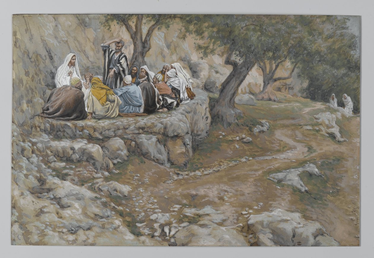 Primát svatého Petra, ilustrace ze Života našeho Pána Ježíše Krista, 1886-96 (wc přes grafit na papíře) od James Jacques Joseph Tissot