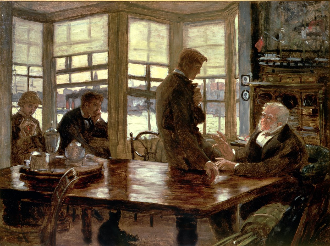 Marnotratný syn v moderním životě: Odcházení, kolem roku 1882 (přípravná skica pro 33783) od James Jacques Joseph Tissot