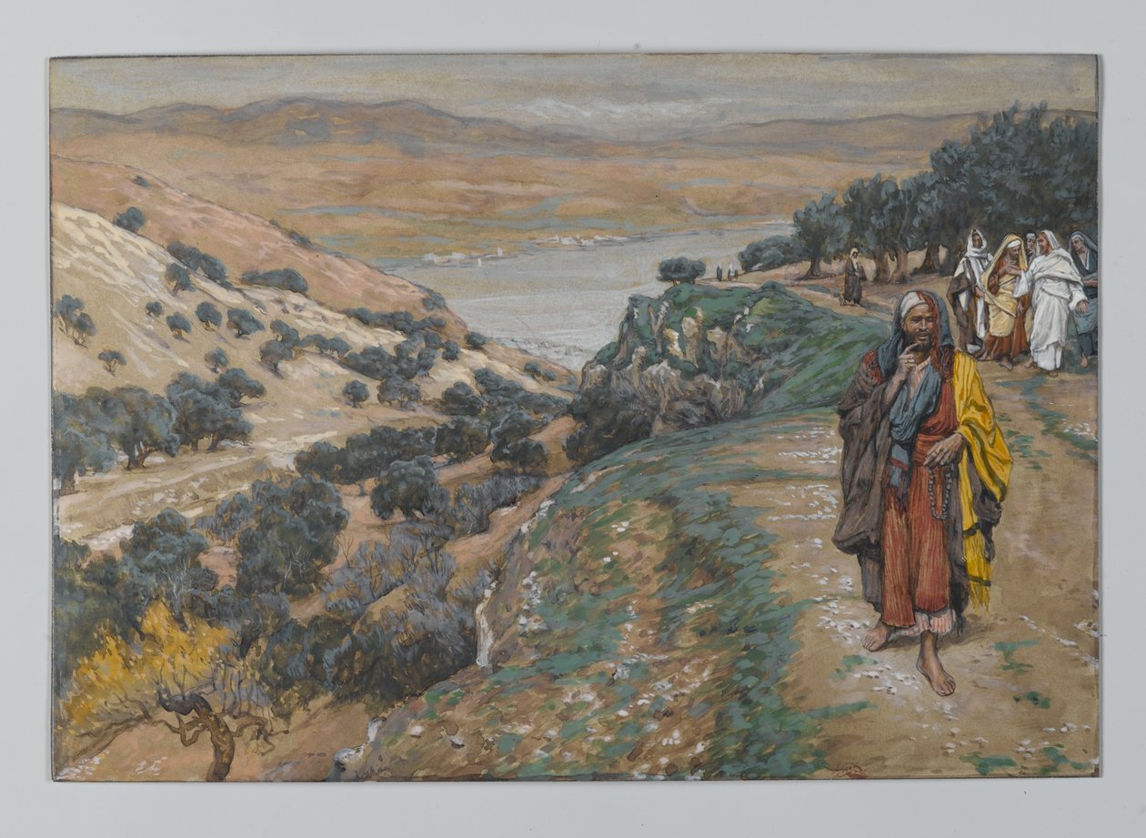 Bohatý mladý muž odešel smutný, ilustrace ze Života našeho Pána Ježíše Krista, 1886-96 (wc přes grafit na papíře) od James Jacques Joseph Tissot