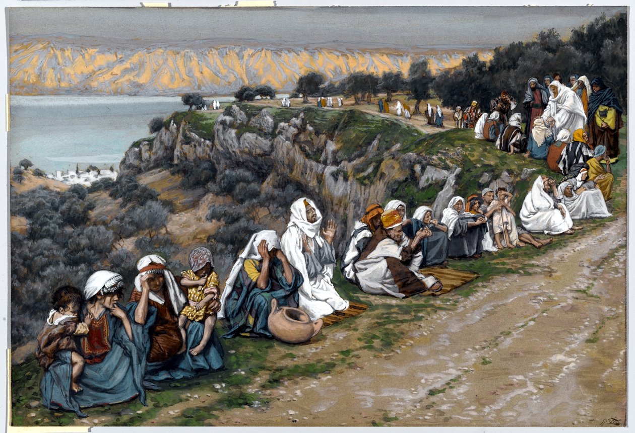 Nemocní čekající, až Ježíš projde, ilustrace k filmu The Life of Christ, c.1884-96 (wc & kvaš na kartonu) od James Jacques Joseph Tissot