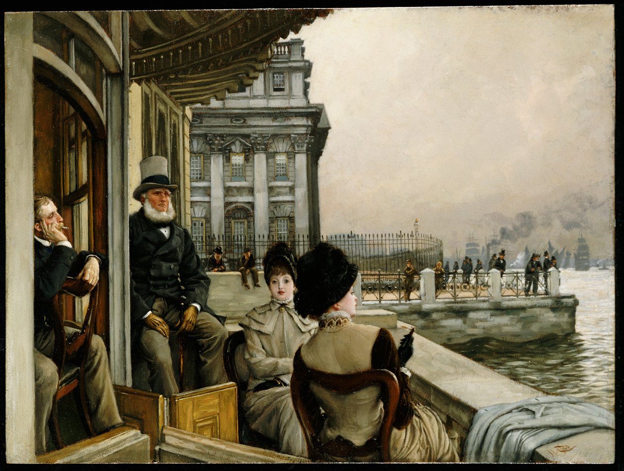 The Terrace of the Trafalgar Tavern, Greenwich, c.1878 od James Jacques Joseph Tissot