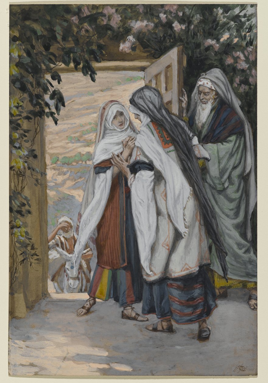 The Visitation, ilustrace pro The Life of Christ, c.1886-94 (wc na papíře) od James Jacques Joseph Tissot