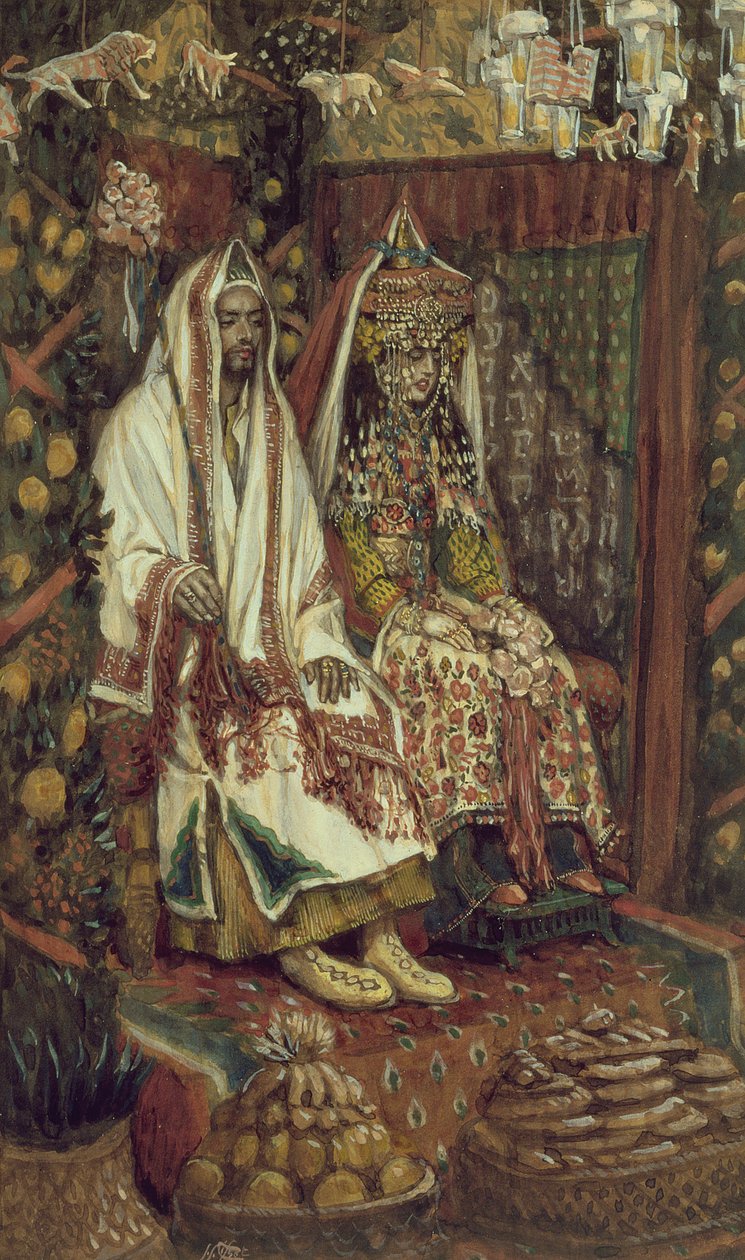 Svatba v Káně, ilustrace pro The Life of Christ, c.1886-96 (kvaš na kartonu) od James Jacques Joseph Tissot