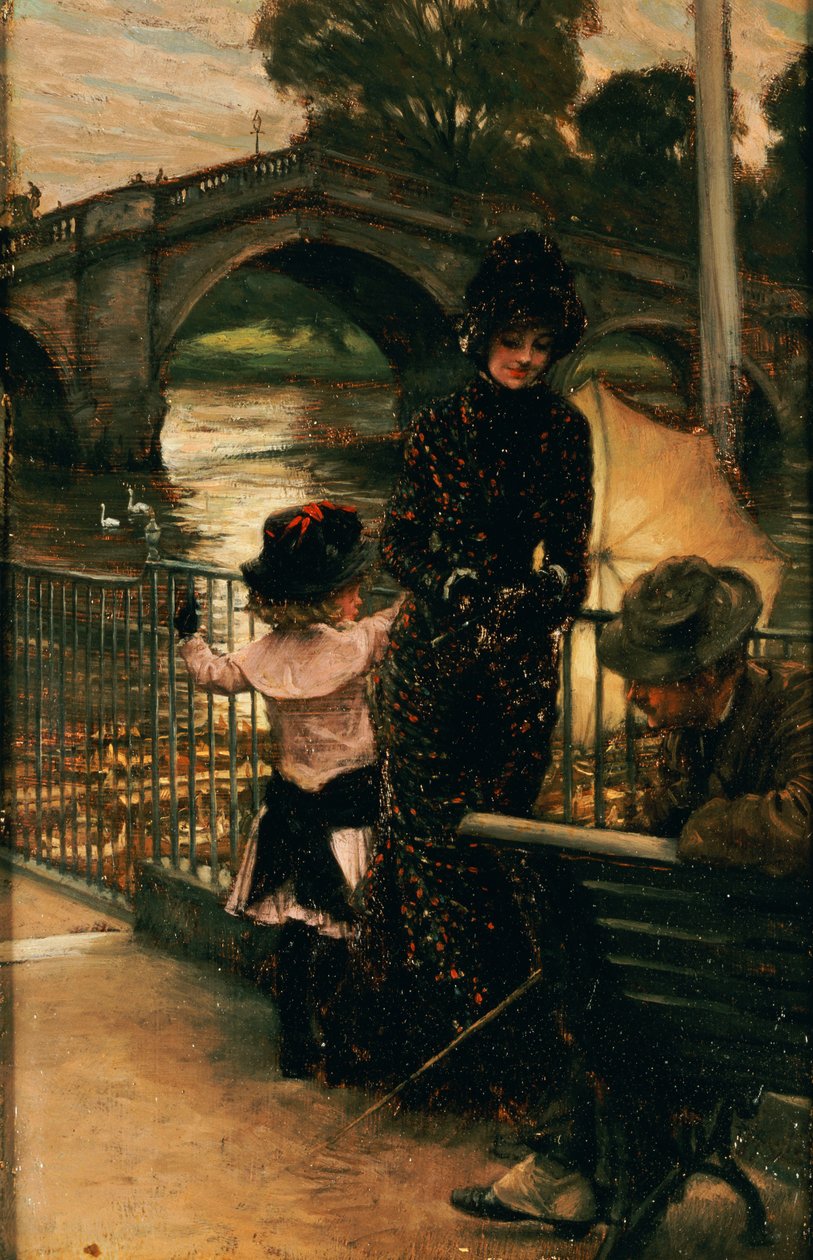 Umělkyně, paní Kathleen Newton a její neteř, Lilian Hervey, u Temže v Richmondu, 1878-79 od James Jacques Joseph Tissot