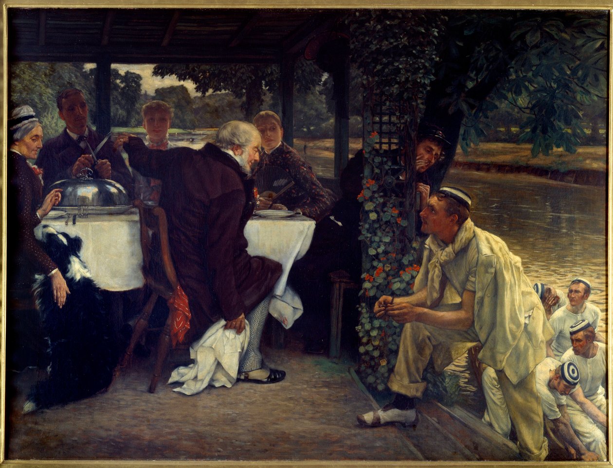 Návrat marnotratného syna: tlusté tele Moderní adaptace podobenství o návratu marnotratného dítěte ke svému kajícímu otci. Obraz Jacques Joseph (Jacques-Joseph) Tissot dit James Tissot (1836-1902) 1880 Sun. 1x1,3 m Nantes, musee des Beaux od James Jacques Joseph Tissot