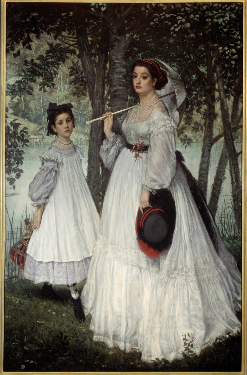 Dvě sestry aneb „portréty v parku“ Malba Jacquese Josepha (Jacques-Joseph) Tissot dit James Tissot (1836-1902) od James Jacques Joseph Tissot
