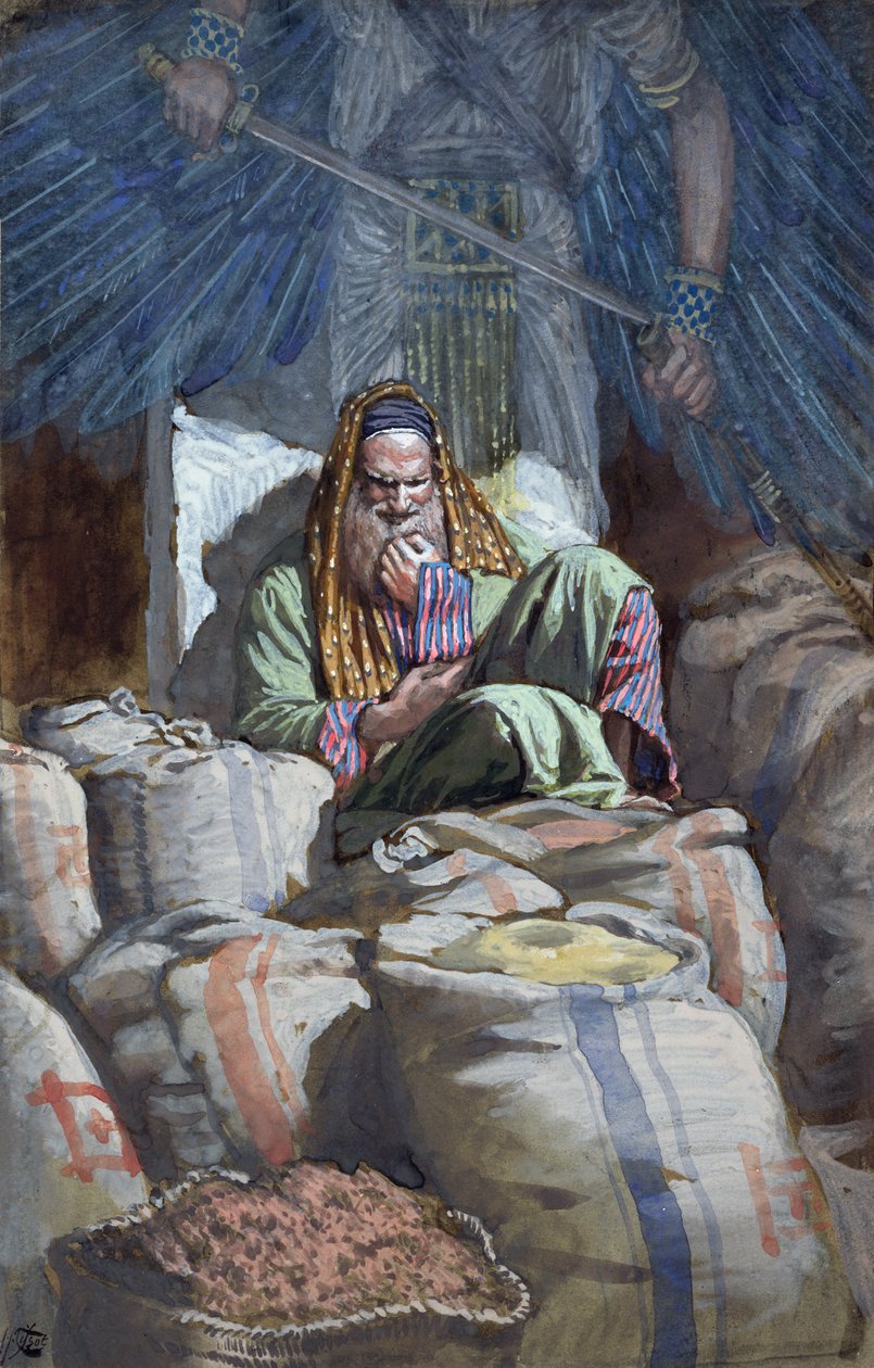 Ty blázne, tuto noc od tebe bude vyžadována tvá duše, ilustrace pro The Life of Christ, c.1886-94 (wc & kvaš na kartonu) od James Jacques Joseph Tissot