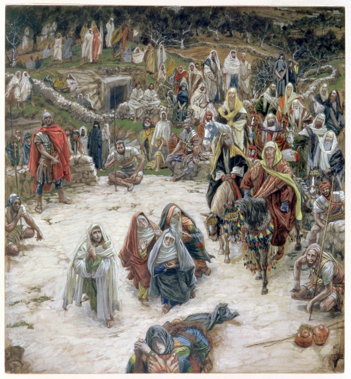 Co Kristus viděl z kříže, ilustrace pro Život Kristův, cca 1886-96 (kvaš na kartonu) od James Jacques Joseph Tissot