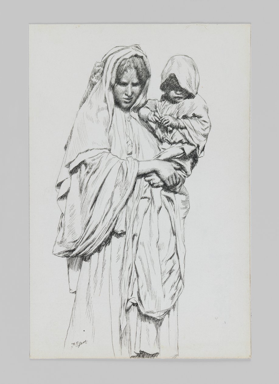 Žena a dítě z Jericha, ilustrace ze Života našeho Pána Ježíše Krista od James Jacques Joseph Tissot