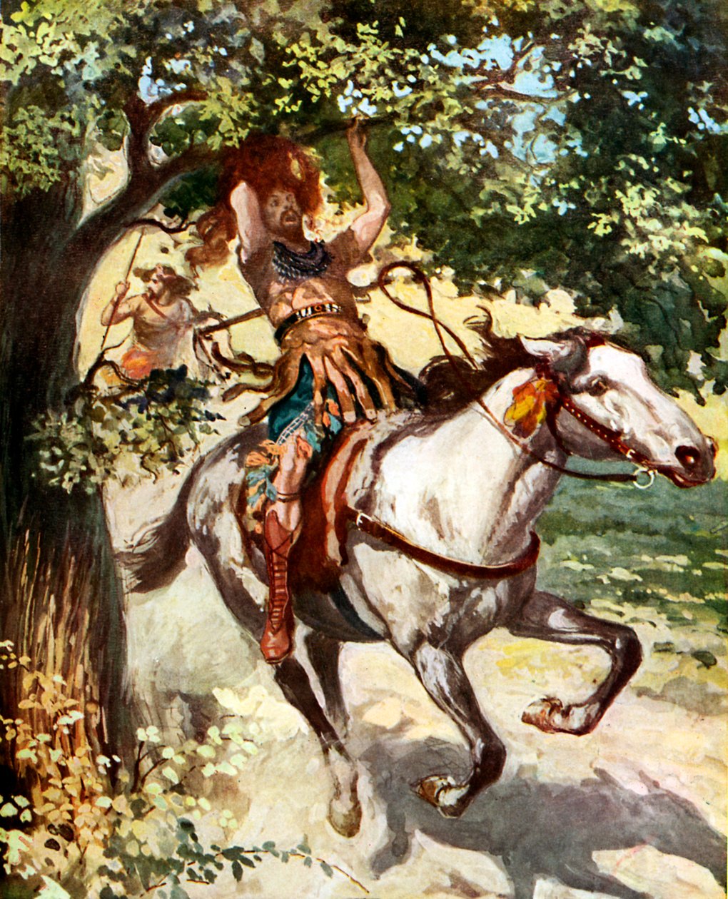 Absalom visící na dubu - Bible od James Jacques Joseph after Tissot