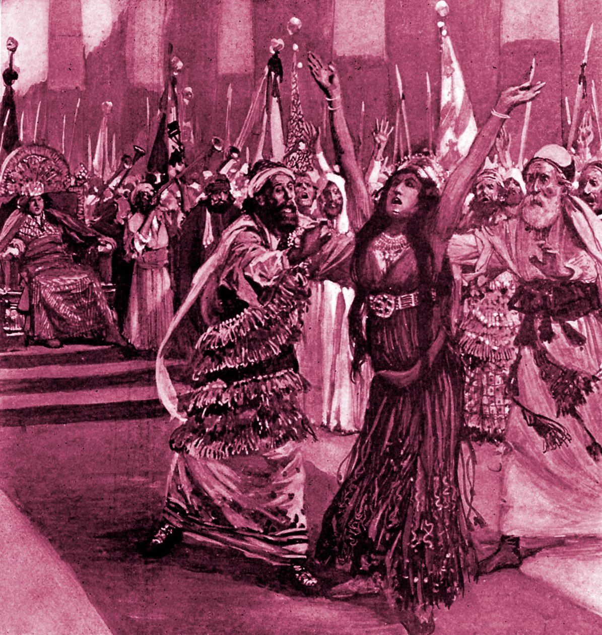 Athaliah a Joash od J James Tissot - Bible od James Jacques Joseph after Tissot