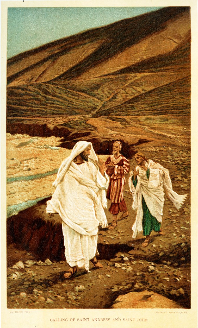 Povolání svatého Ondřeje a svatého Jana - St John - Bible od James Jacques Joseph after Tissot