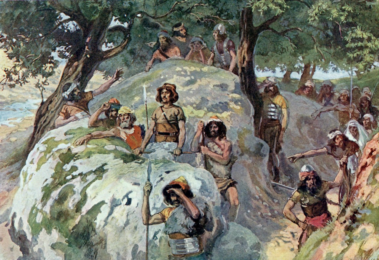 David v poušti Ziph od Tissot - Bible od James Jacques Joseph after Tissot