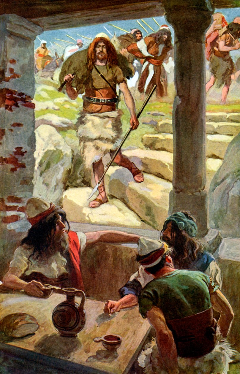 David se vrací do Achish od J James Tissot - Bible od James Jacques Joseph after Tissot