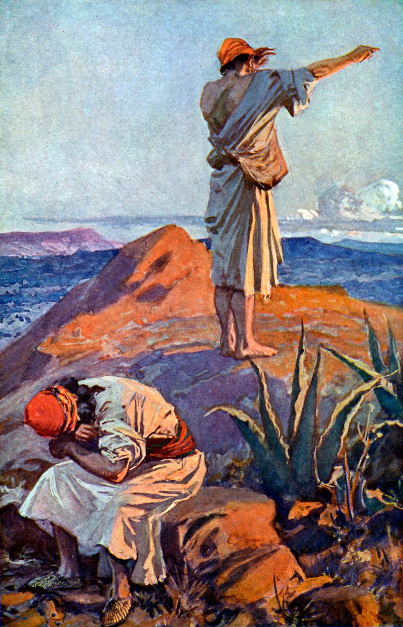 Eliáš z hory Karmel vidí oblak - Bible od James Jacques Joseph after Tissot