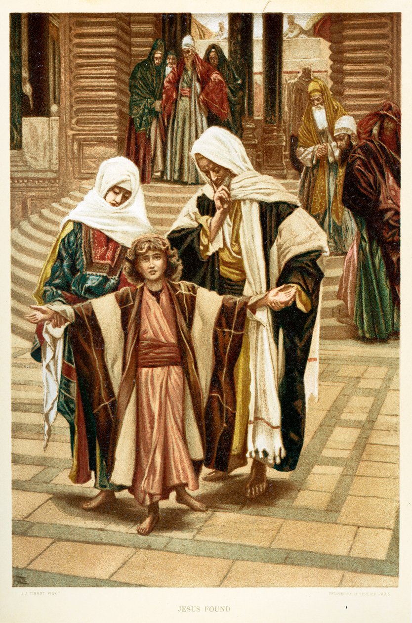 Ježíš nalezen, svatý Lukáš - Kapitola 2 - Bible od James Jacques Joseph after Tissot