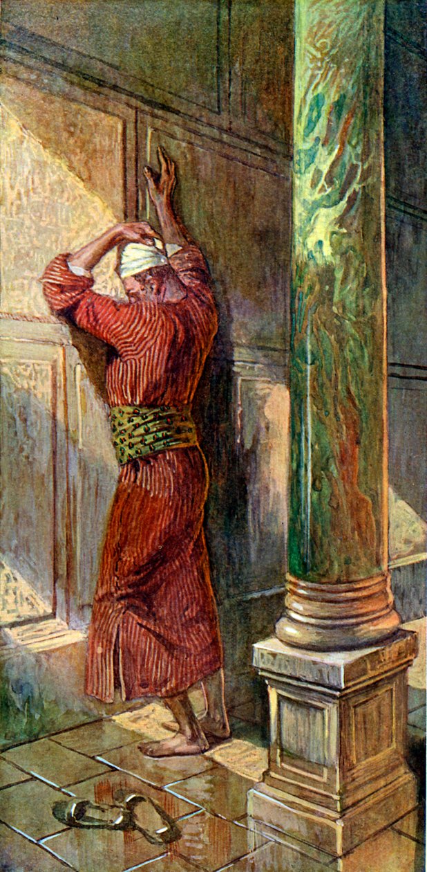 Modlitba v chrámu od J James Tissot - Bible od James Jacques Joseph after Tissot