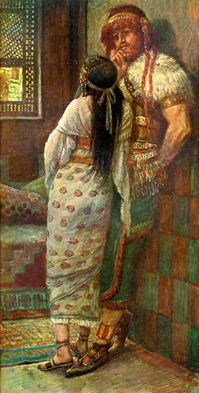 Samson a jeho manželka od J James Tissot - Bible od James Jacques Joseph after Tissot