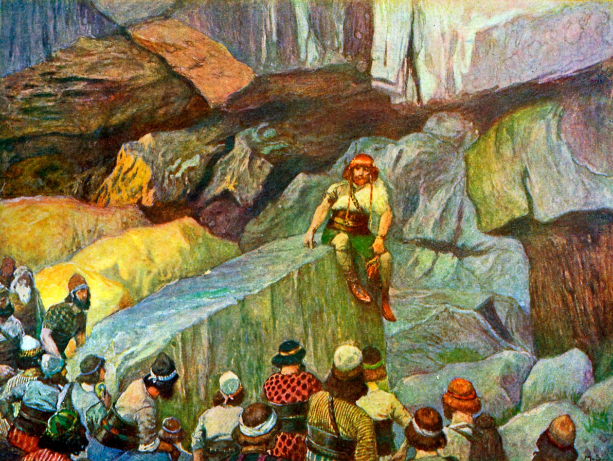 Samson v jeskyních Etamu od Tissot - Bible od James Jacques Joseph after Tissot