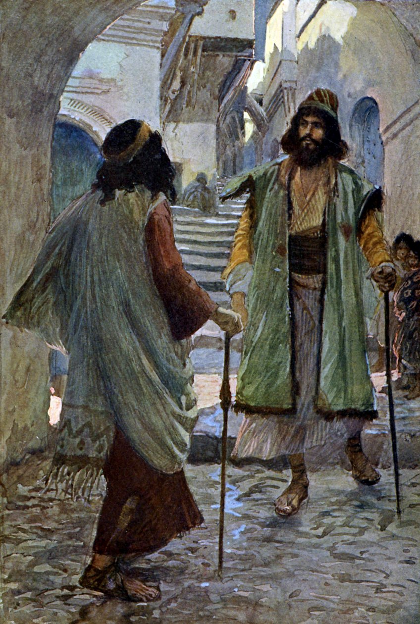 Saul se setkává se Samuelem od J James Tissot - Bible od James Jacques Joseph after Tissot