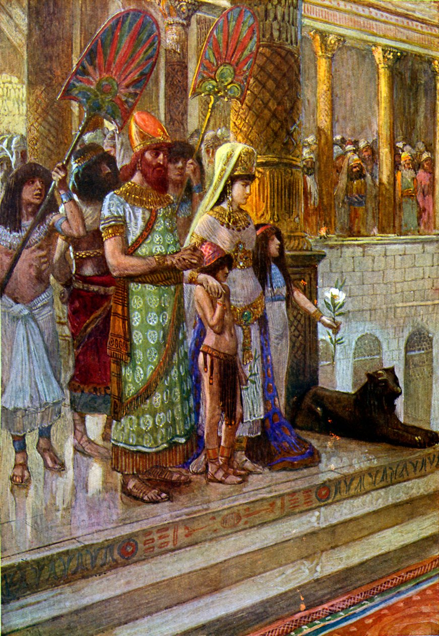 Šalomoun a královna ze Sáby od Tissot - Bible od James Jacques Joseph after Tissot