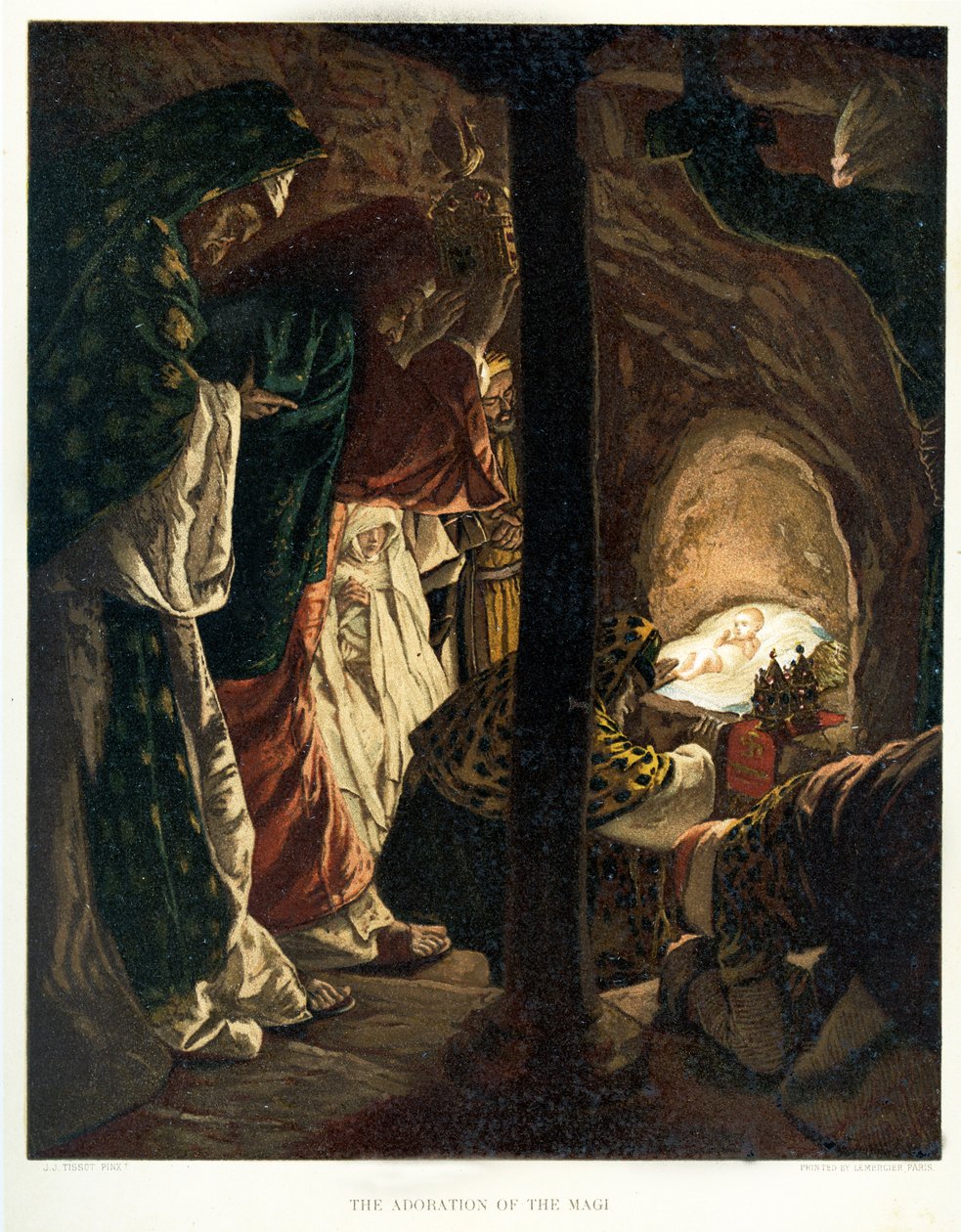 Klanění tří králů, svatý Lukáš, Bible od James Jacques Joseph after Tissot