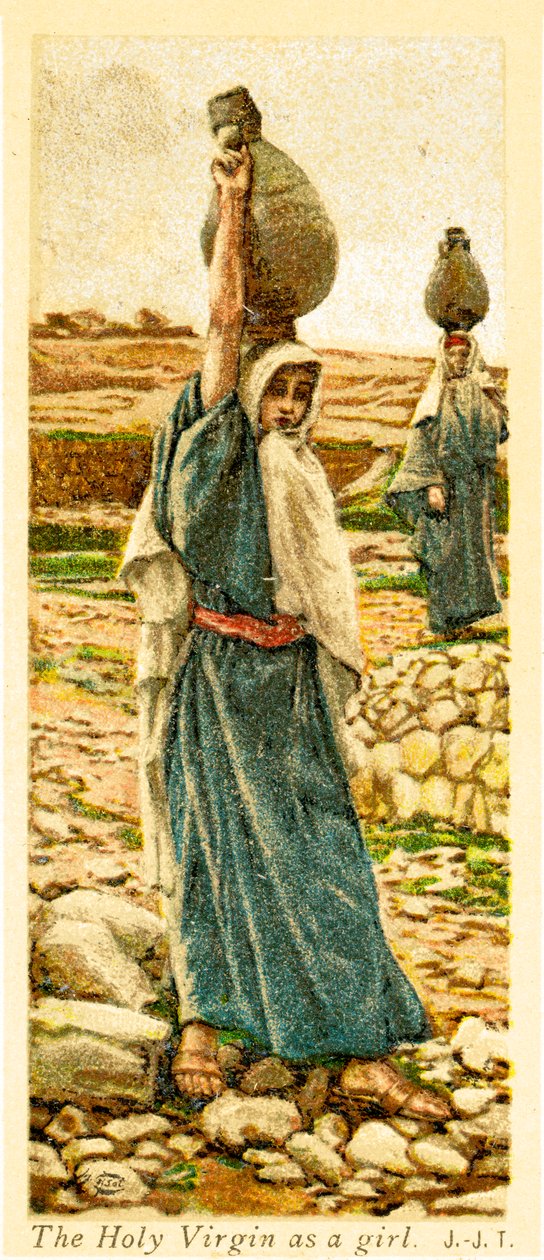Svatá Panna jako dívka, - Bible od James Jacques Joseph after Tissot