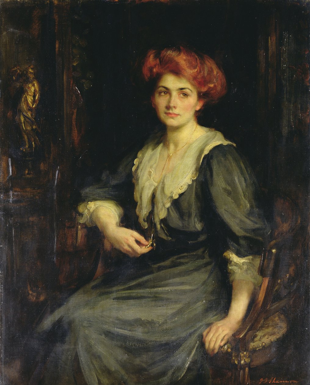 Slečna Chloe Prestonová, asi 1909 (olej na plátně) od James Jebusa Shannon