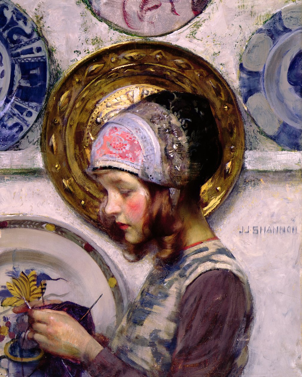 Fialová punčocha od James Jebusa Shannon