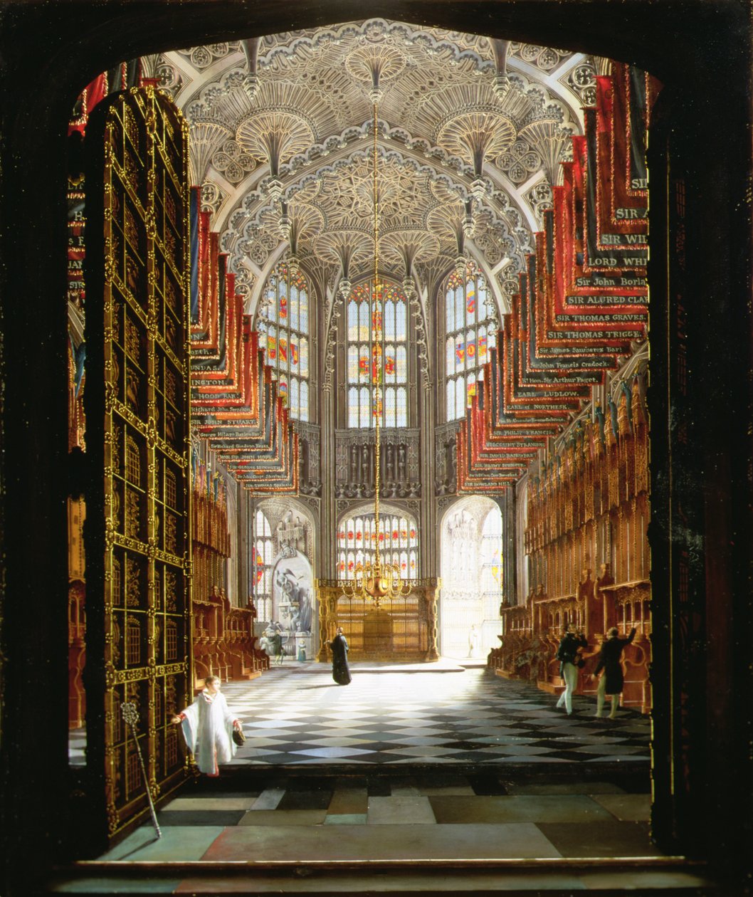 Interiér kaple Jindřicha VII, Westminsterské opatství od James John Harwood