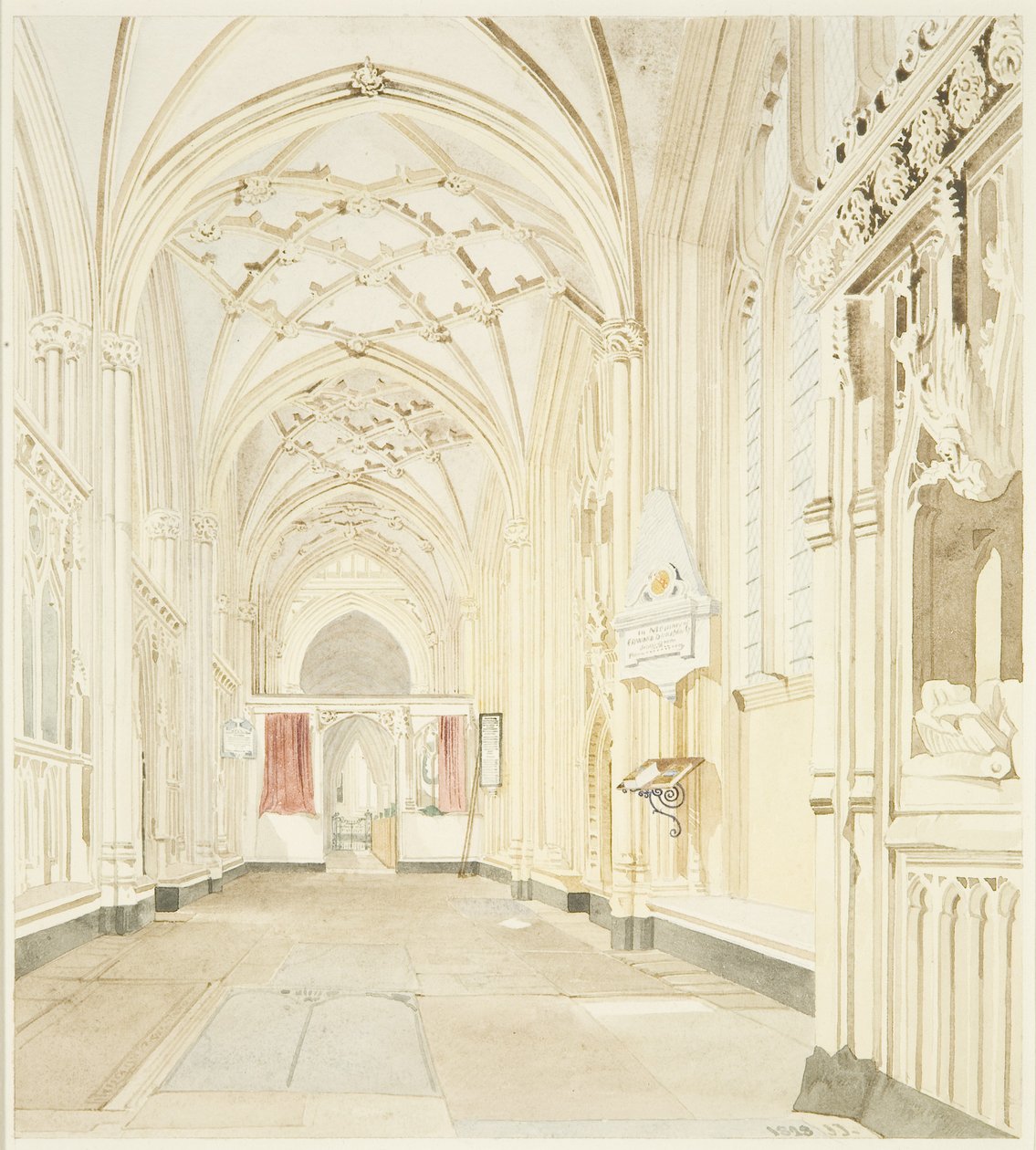 Severní ulička St Mary Redcliffe při pohledu na západ od James Johnson