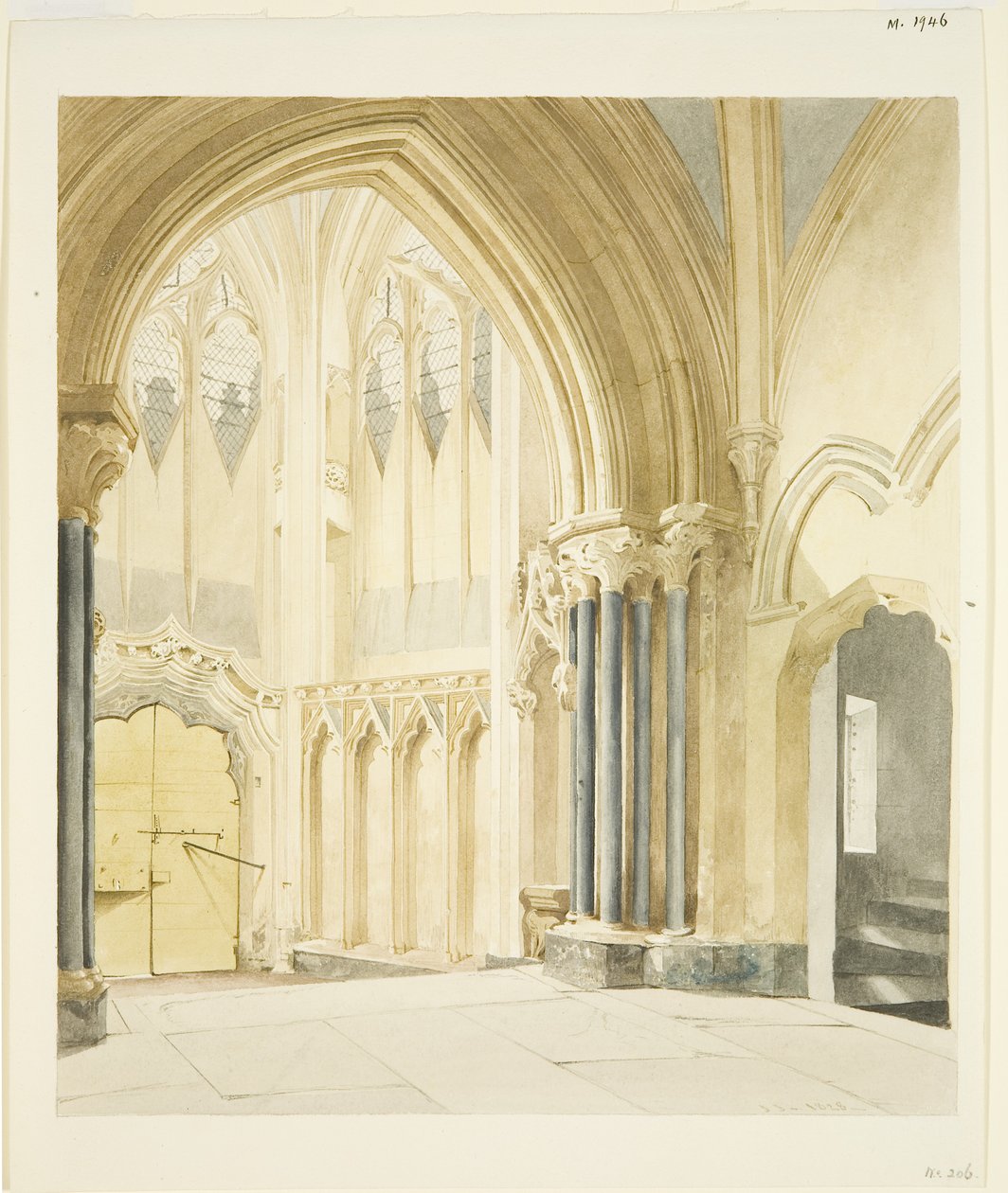Severní veranda St Mary Redcliffe, při pohledu na sever od James Johnson