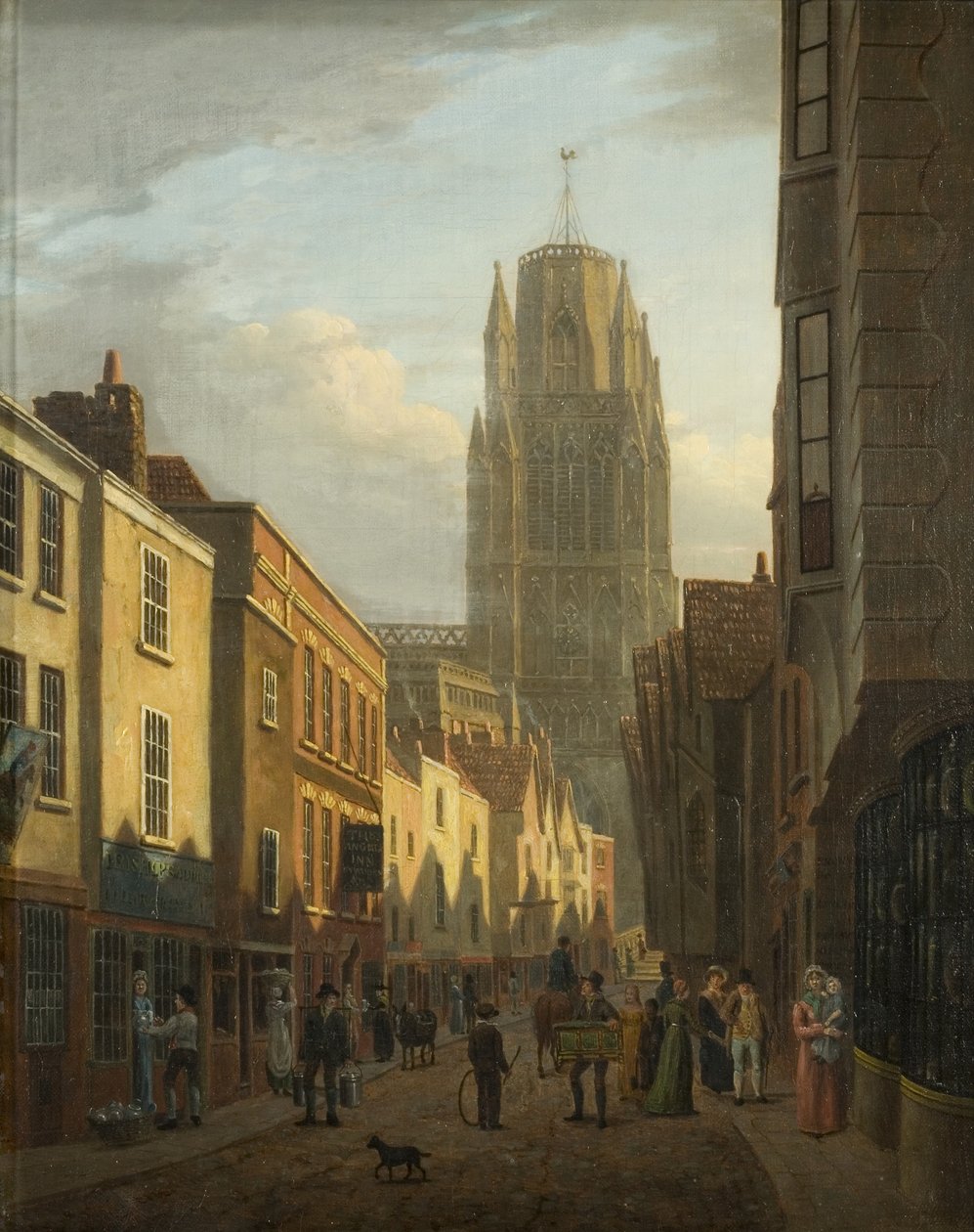 Redcliffe Street, Bristol, kolem roku 1821 (olej na plátně) od James Johnson