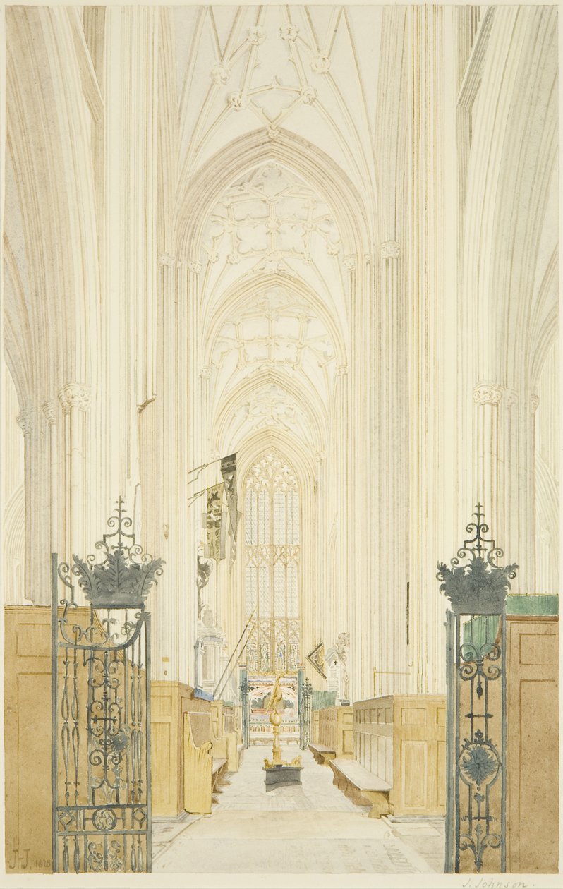 Příčná loď St Mary Redcliffe při pohledu na jih od James Johnson