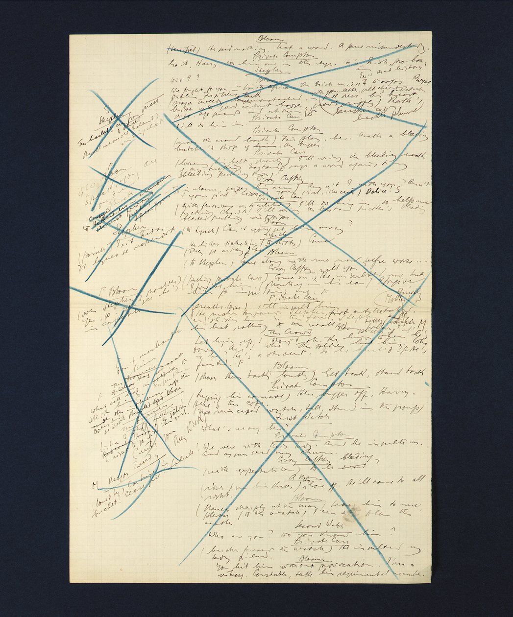 Rukopis autogramu epizody „Circe“ z Ulysses, Paříž, červenec – prosinec 1920 (pero a inkoust a tužka na papíře) (viz také 490413) od James Joyce